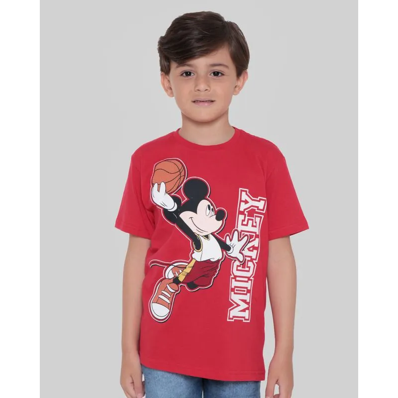 Camiseta Infantil Mickey Disney Vermelha 6