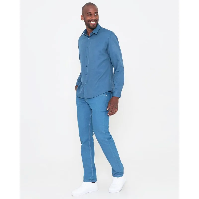 Calça Jeans Masculina Básica Reta Azul Claro 23223000005044UN