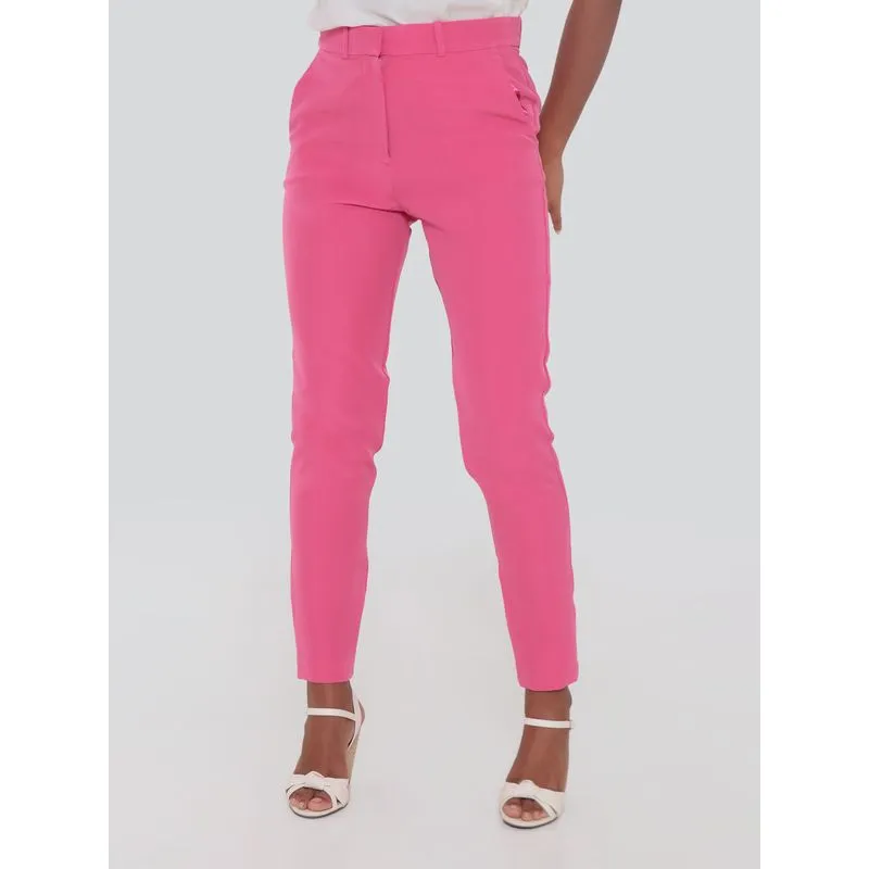 Calça Alfaiataria Feminina Rosa GG