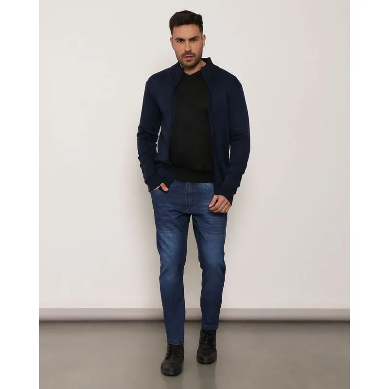 Calça Jeans Masculina Slim Azul 40