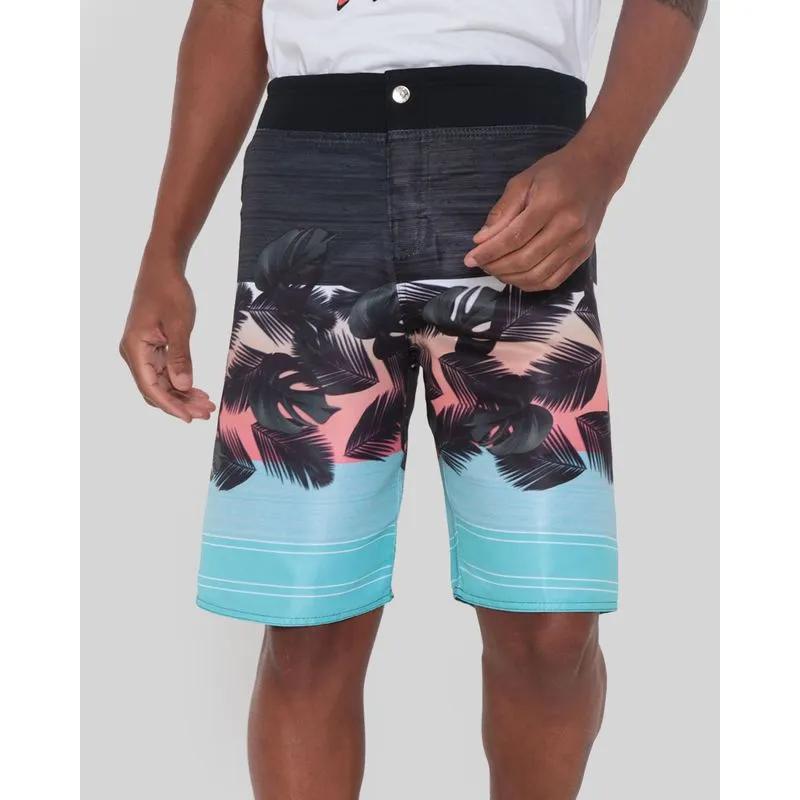 Bermuda Masculina Surf Estampada Cinza 42