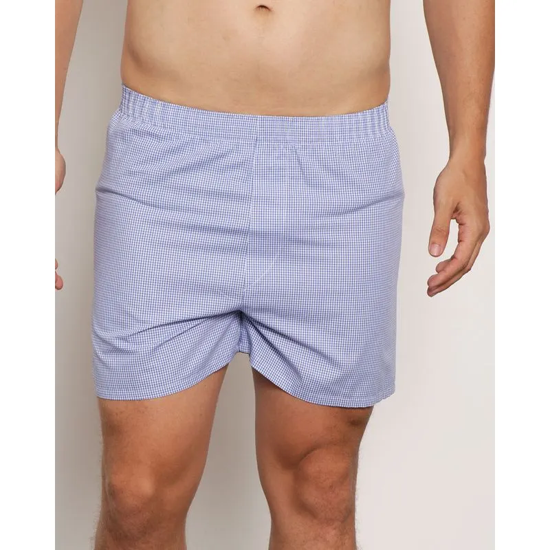 Samba Canção Masculina Duomo Estampa Xadrez Azul P