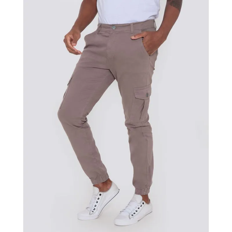 Calça Masculina Sarja Jogger Bege 40