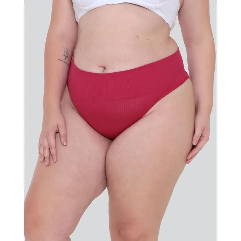 Calcinha Modeladora Tanga Alta Sem Costura Rosa G3