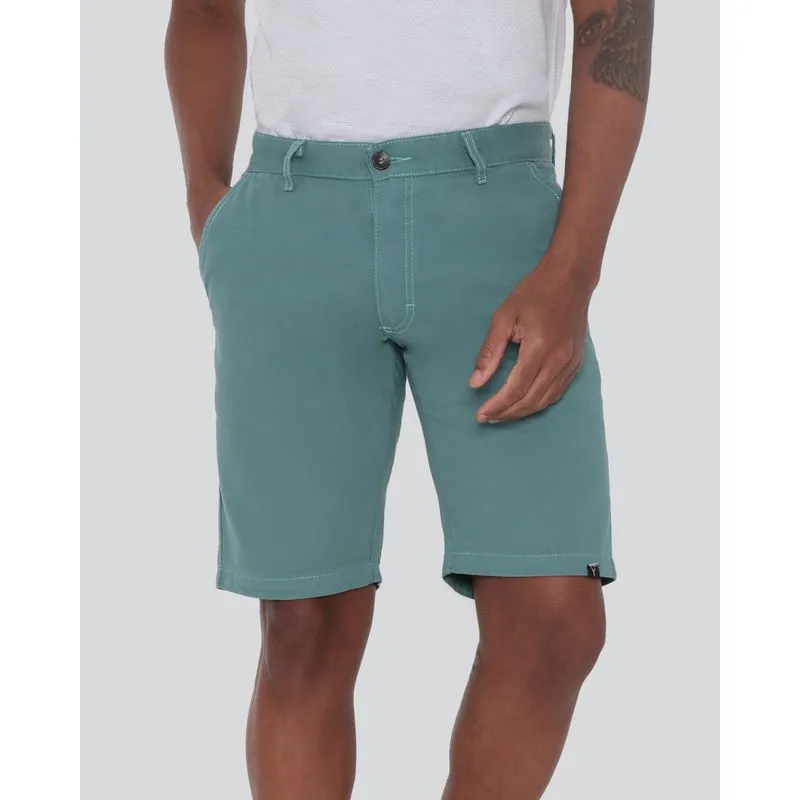 Bermuda Sarja Masculina Básica Verde 48