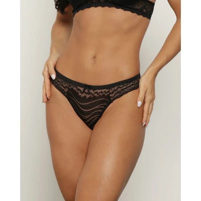 Calcinha Feminina Fio Tule Preta P