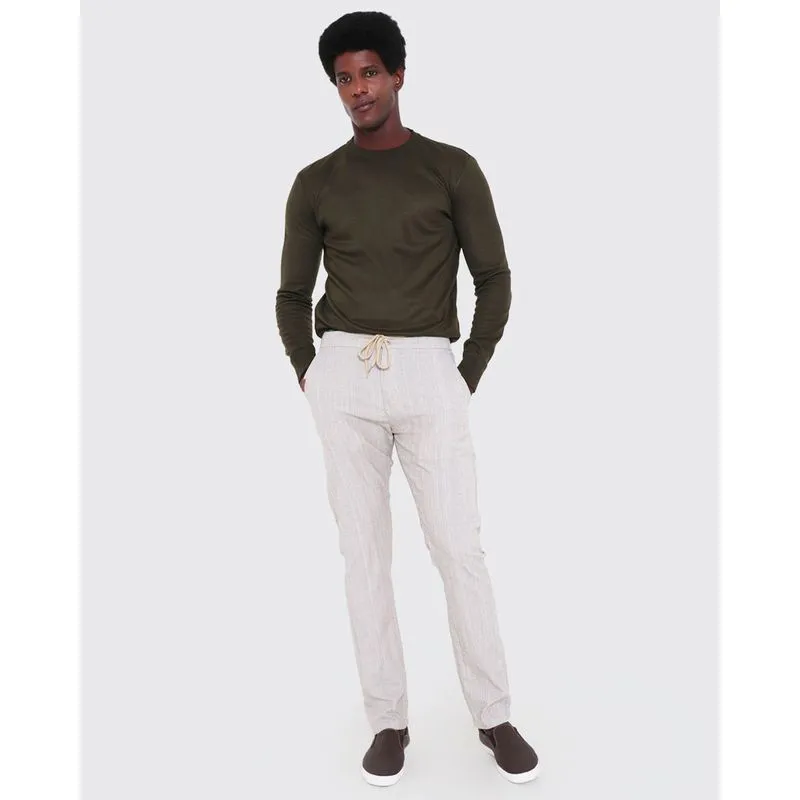 Calça Masculina Reta Mescla Sustentável Cinza Claro 44