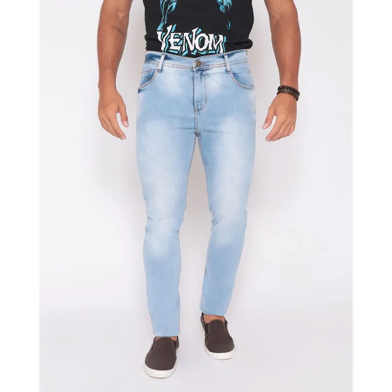 Calça Jeans Masculina Skinny Azul 48