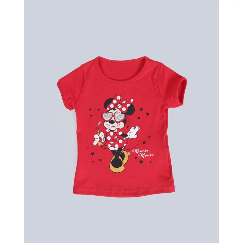 Blusa Bebê Estampa Minnie Disney Vermelha 3