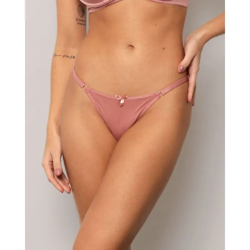 Calcinha Feminina String Regulável Renda Rosa GG