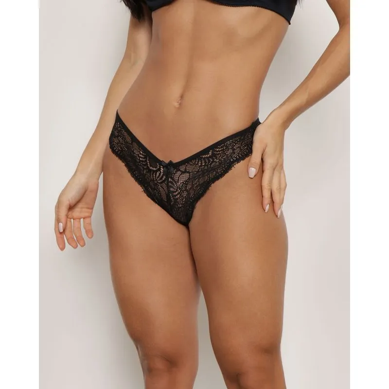 Calcinha Feminina Avulsa Fio Renda Preta M