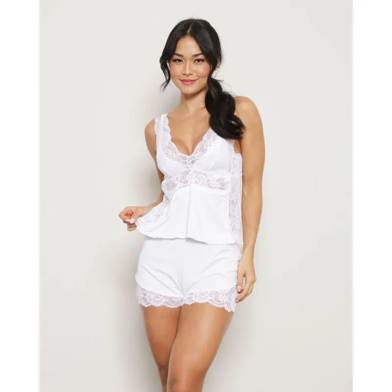 Short Doll Feminino Liganete Renda Branca M