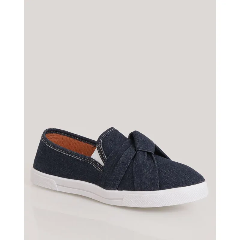 Tênis Feminino Slip On Estampa Jeans Azul 39