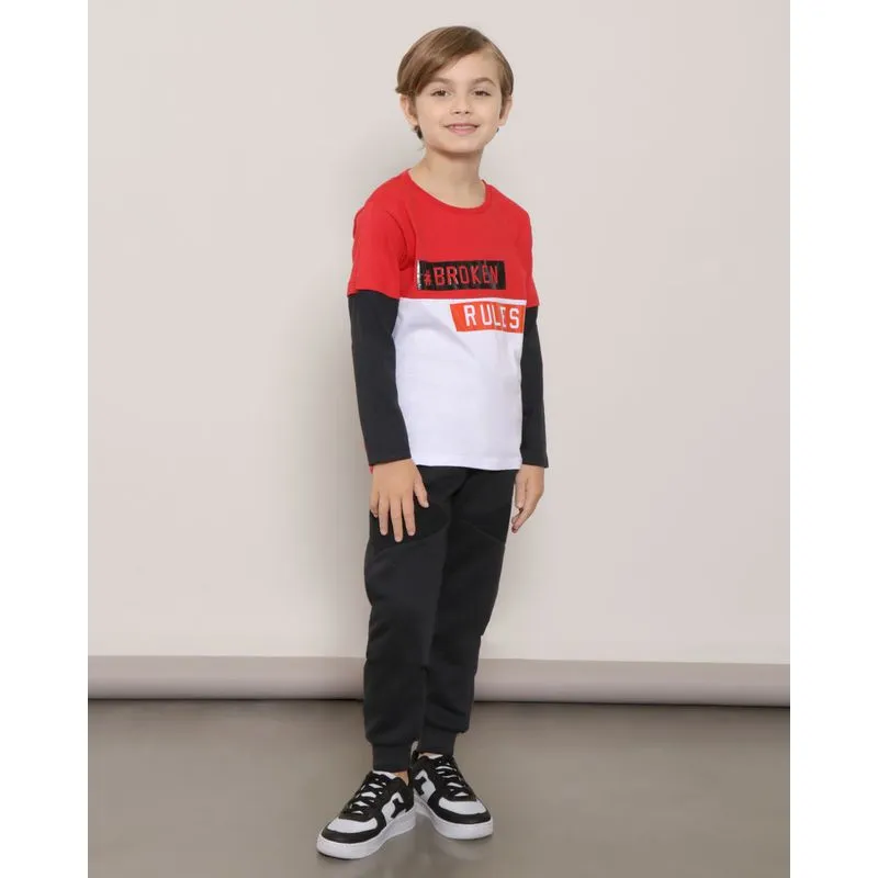 Calça Moletom Infantil Jogger Preta 8