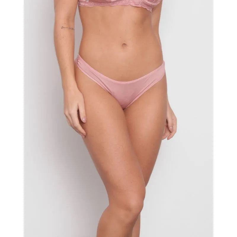 Calcinha Feminina Fio Com Renda Rosa P