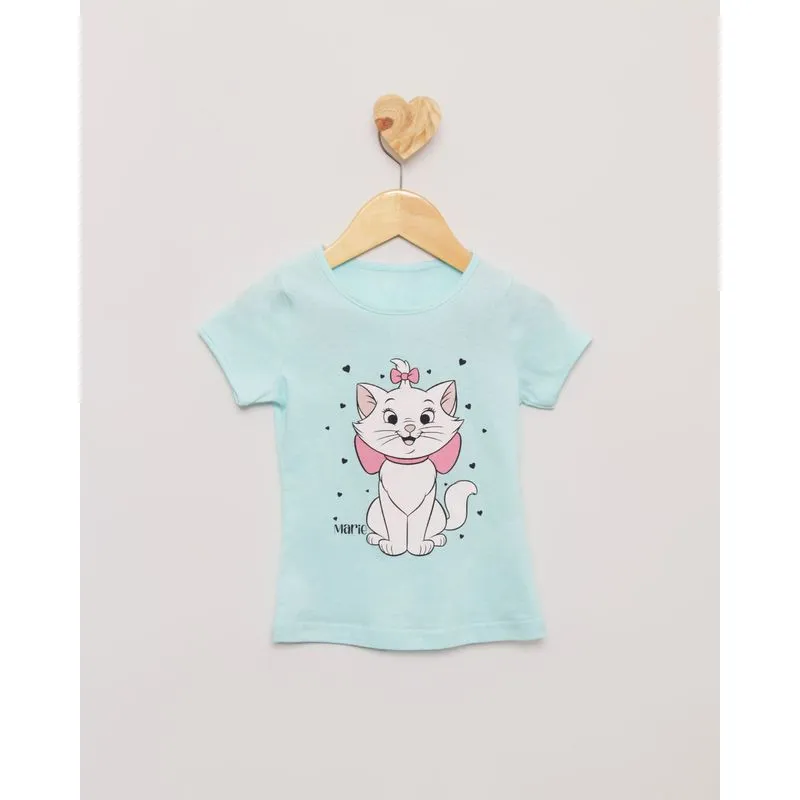 Blusa Bebê Manga Curta Marie Disney Verde Claro 3