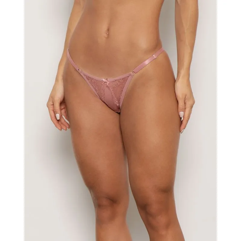Calcinha Feminina String Com Renda Rosa Médio P