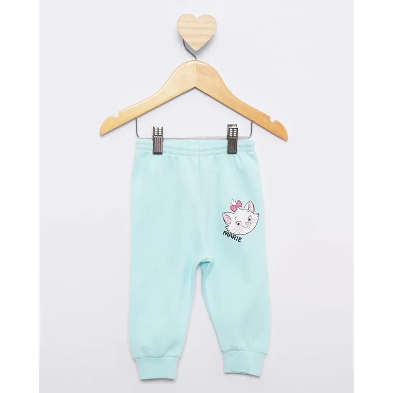 Calça Moletom Bebê Peluciada Disney Estampa Marie Verde M
