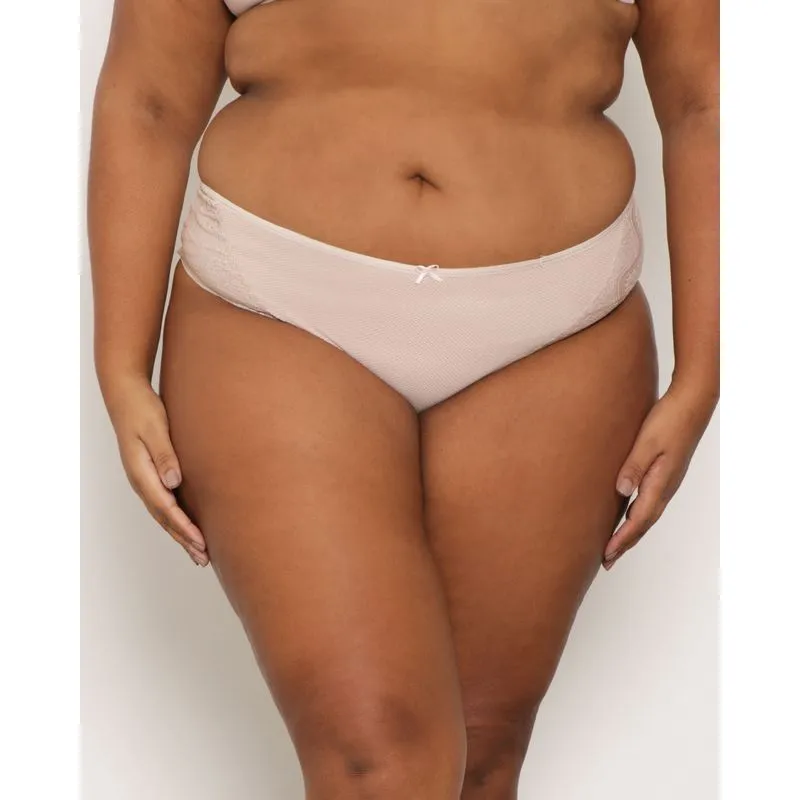 Calcinha Plus Size Avulsa Caleçon Telada Bege 52
