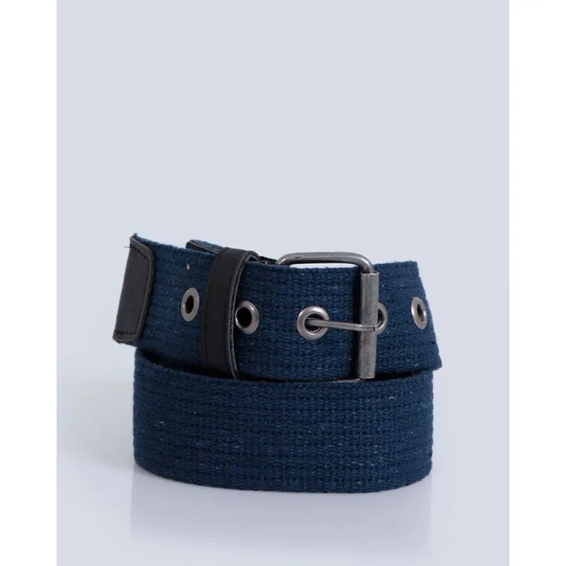 Cinto Masculino Casual Lona Com Fivela Azul M