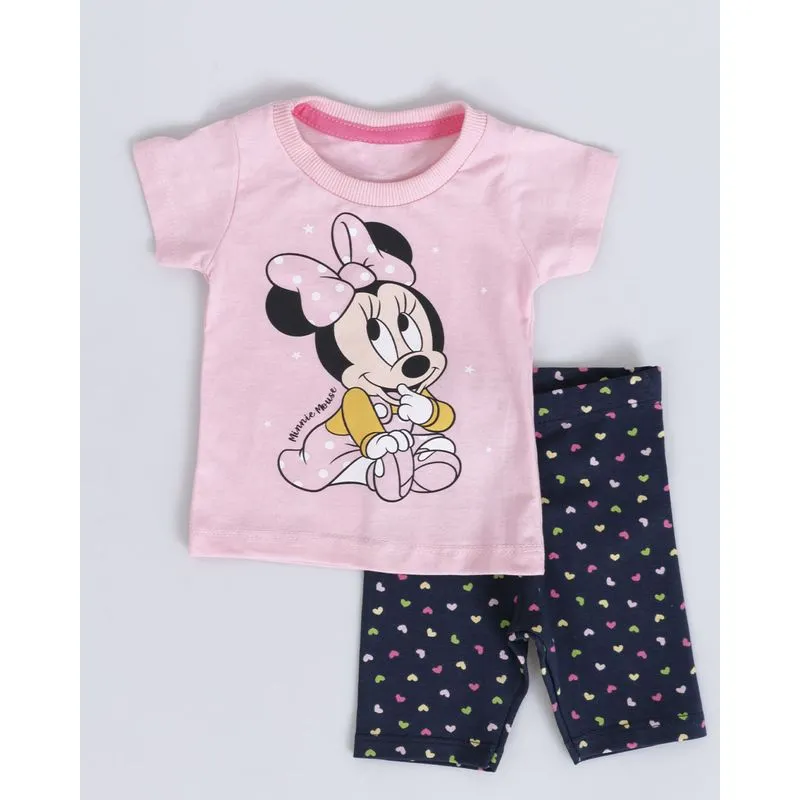 Conjunto Bebê Estampa Minnie Disney Rosa M