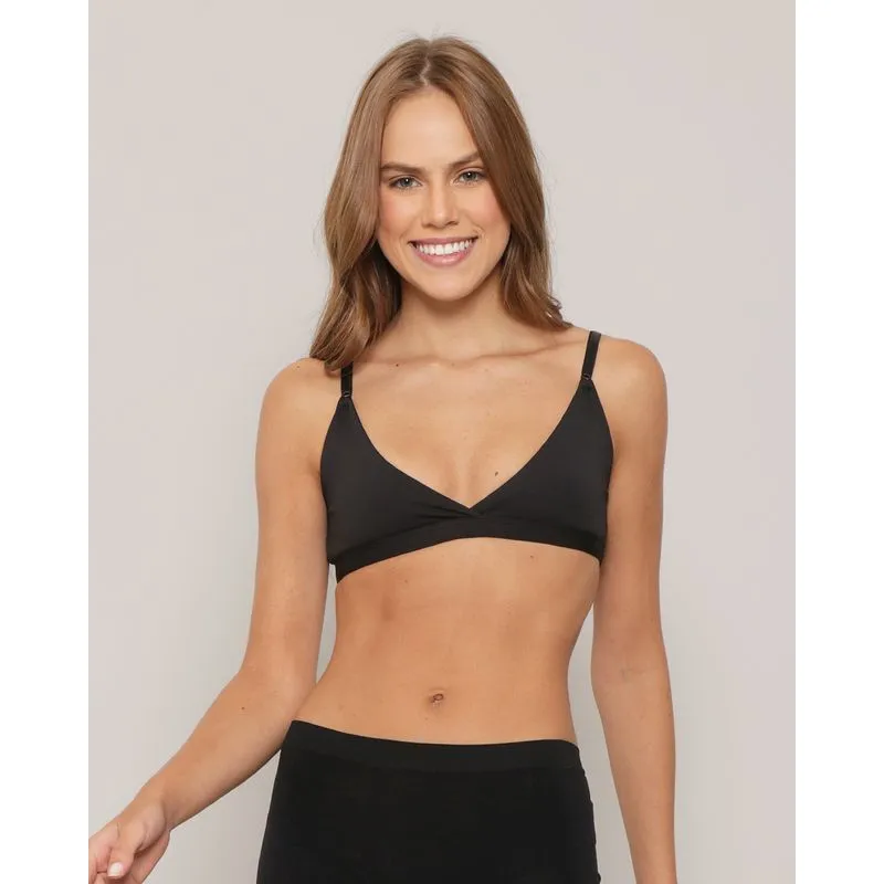 Sutiã Top Feminino Sem Bojo Preto 40