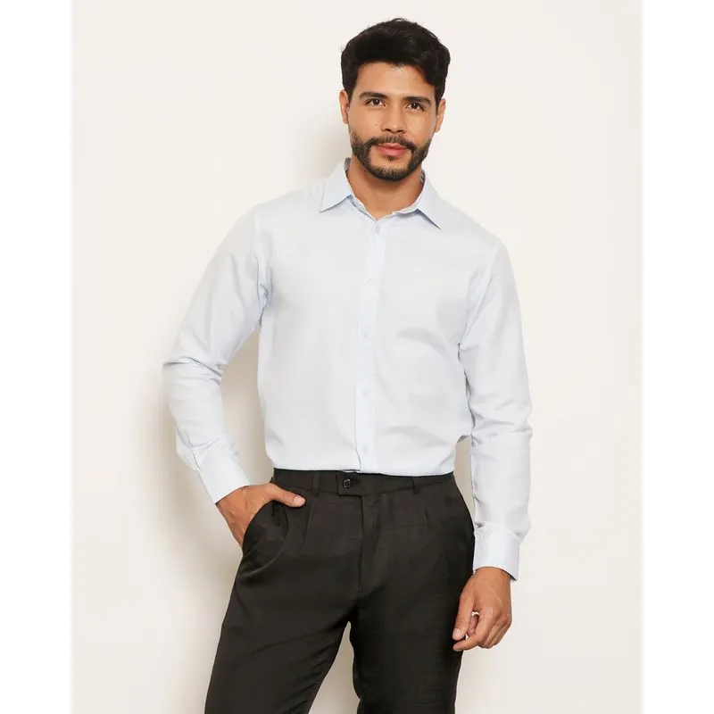 Camisa Social Masculina Manga Longa Azul 2