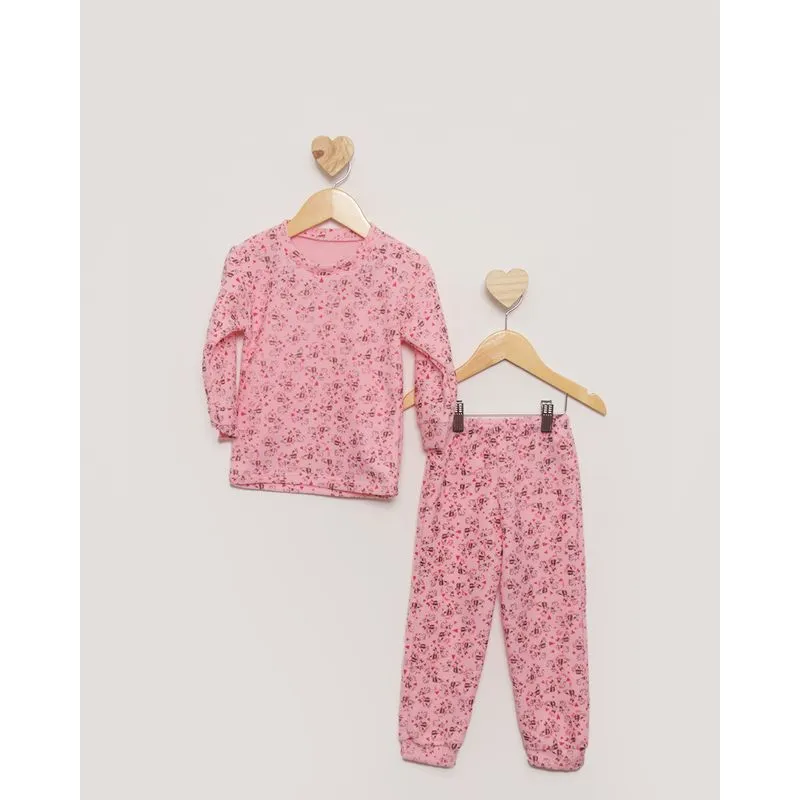 Conjunto Pijama Bebê Longo Estampado Soft Rosa Claro 3