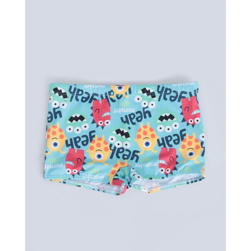 Sunga Infantil Boxer Estampa Monster Azul 8
