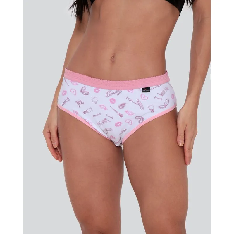 Calcinha Alta Feminina Avulsa Algodão Beauty Rosa G