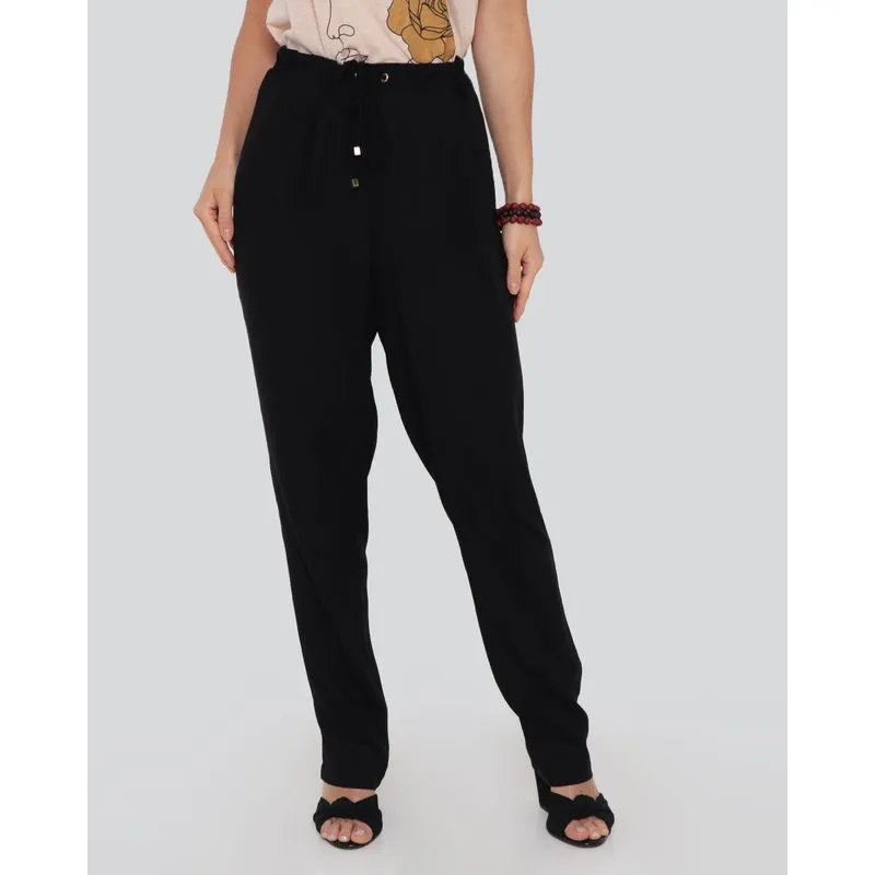 Calça Feminina Viscose Reta Preta P