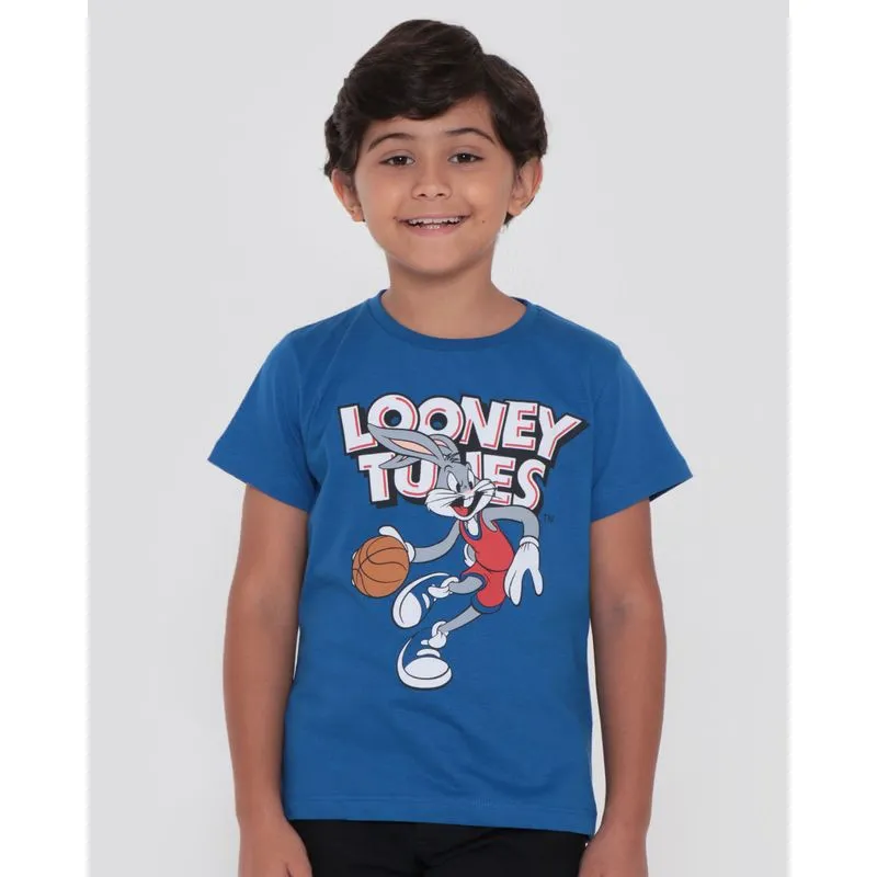 Camiseta Infantil Pernalonga Looney Tunes Azul 6
