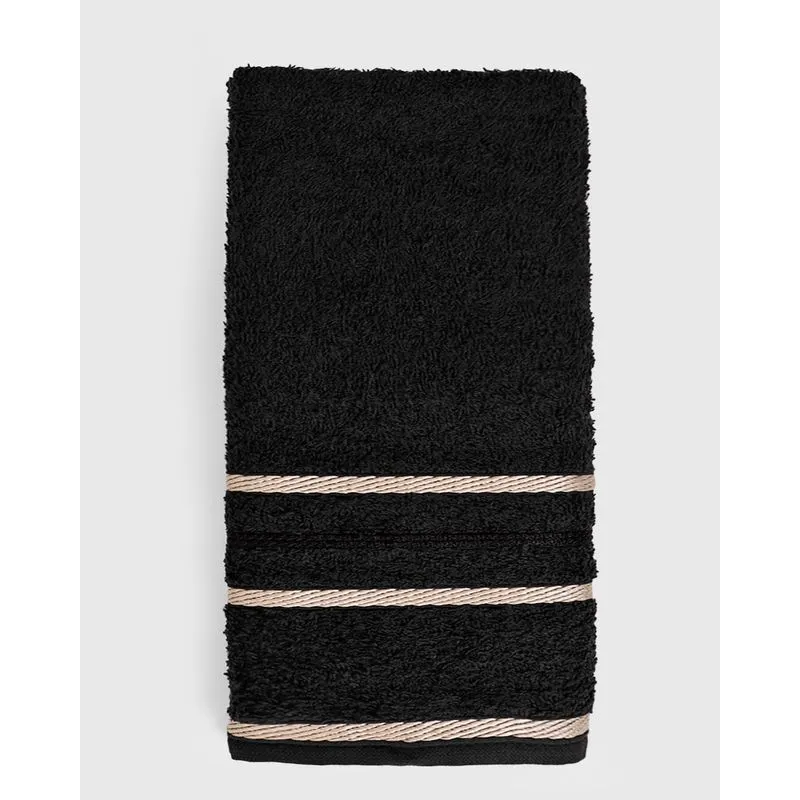Toalha Rosto Solare 50cm x 80cm Atlântica Preta UN