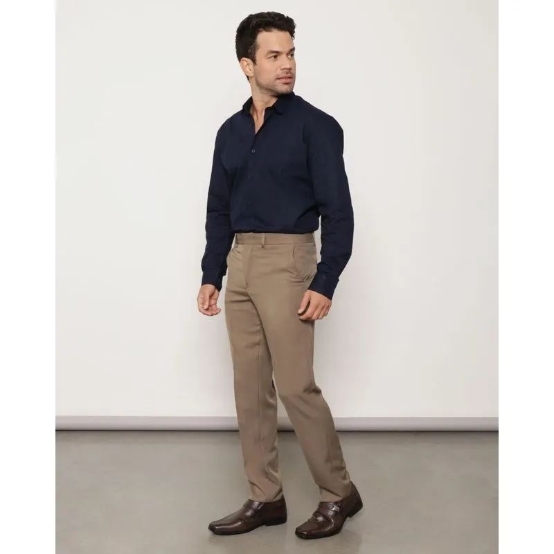 Calça Social Masculina Reta Cáqui 46