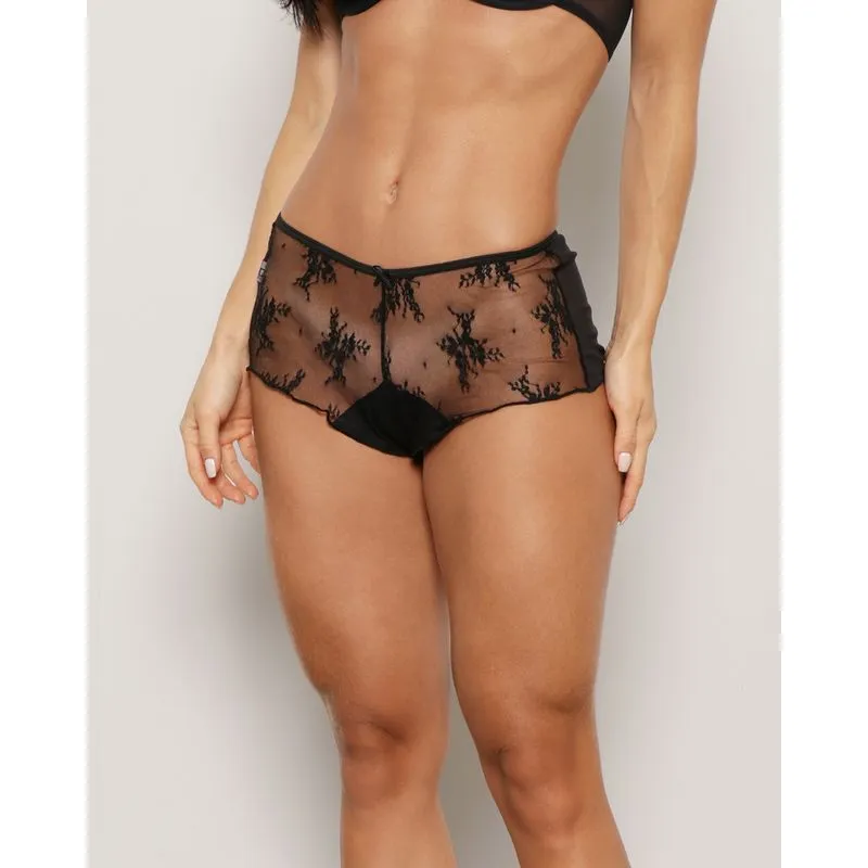 Calcinha Caleçon Feminina Tule Preta M