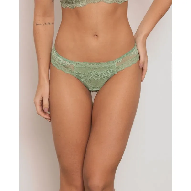 Calcinha Feminina Biquíni Renda Verde G