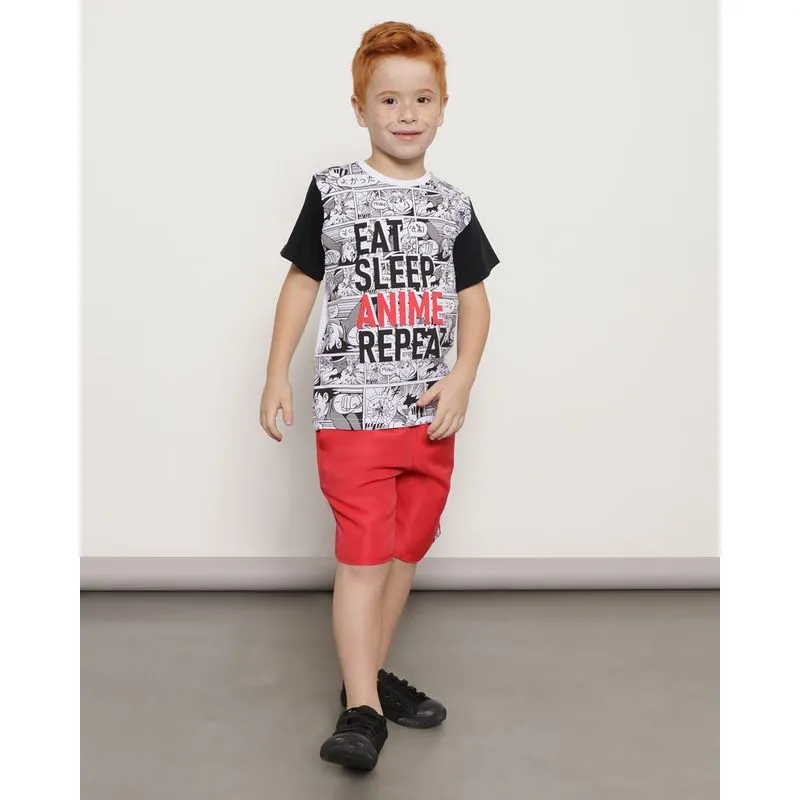 Bermuda Infantil Com Bolso Vermelha 6