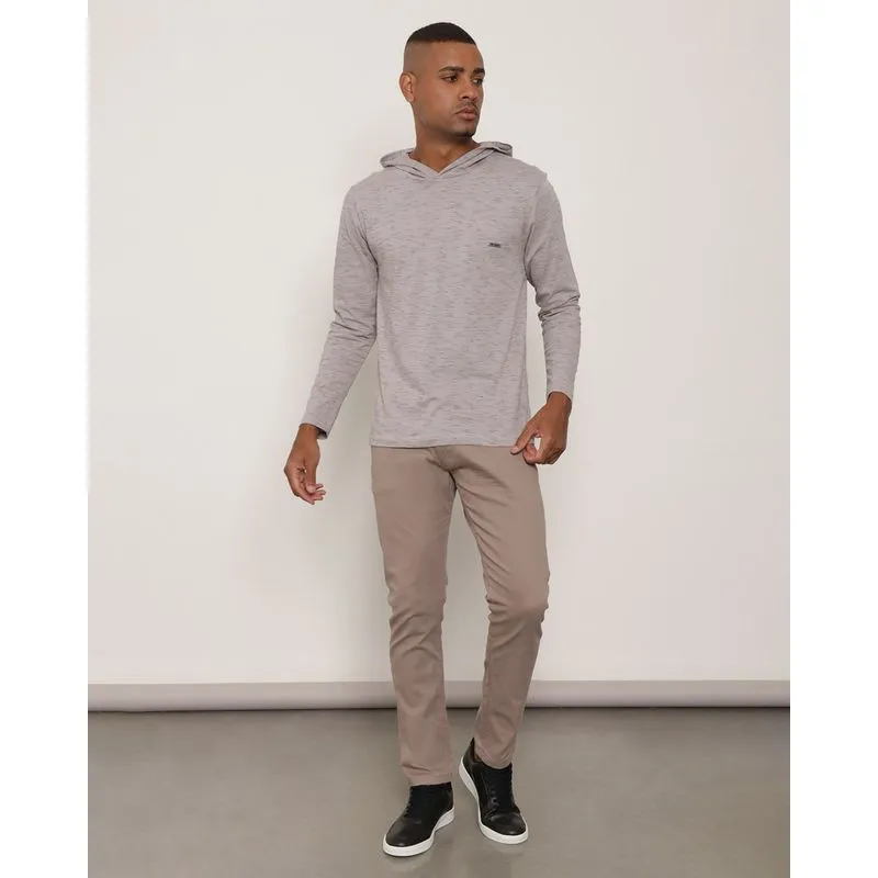 Calça Sarja Masculina Slim Bege 36