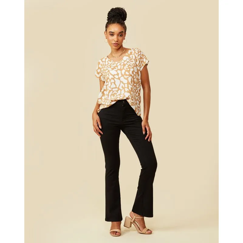 Calça Jeans Feminina Flare Vizzy Preta 36