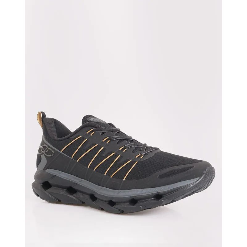 Tênis Masculino Esportivo Olympikus Cyber 3 Linha Dourada Preto 41