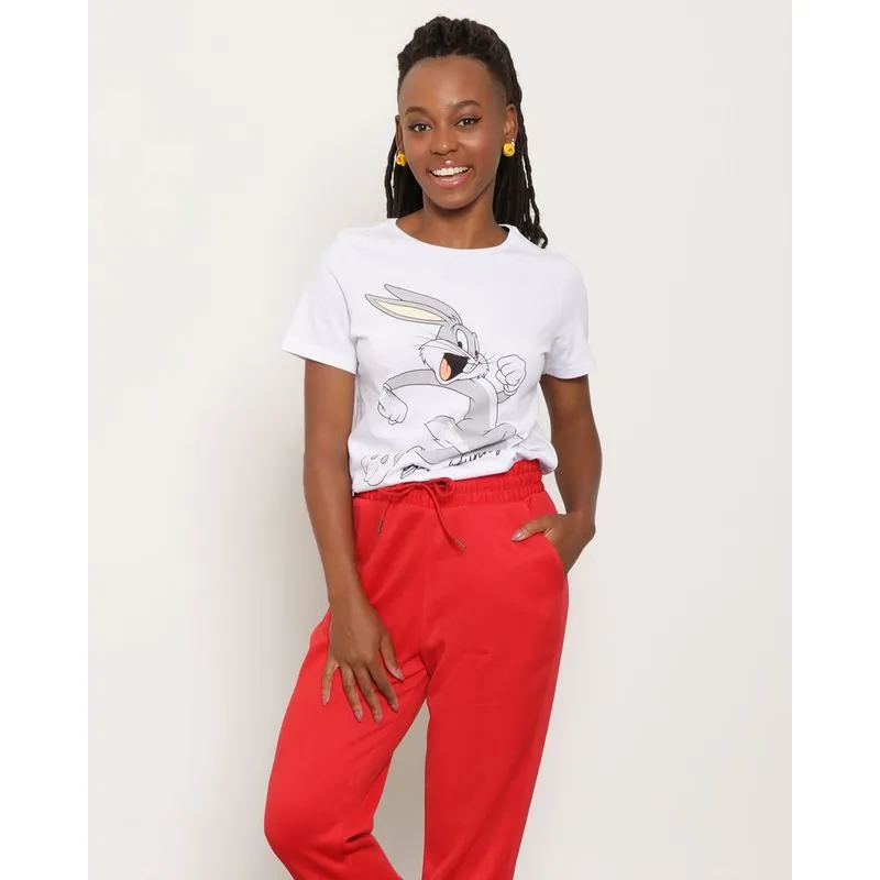 Camiseta Feminina Pernalonga Looney Tunes Branca G