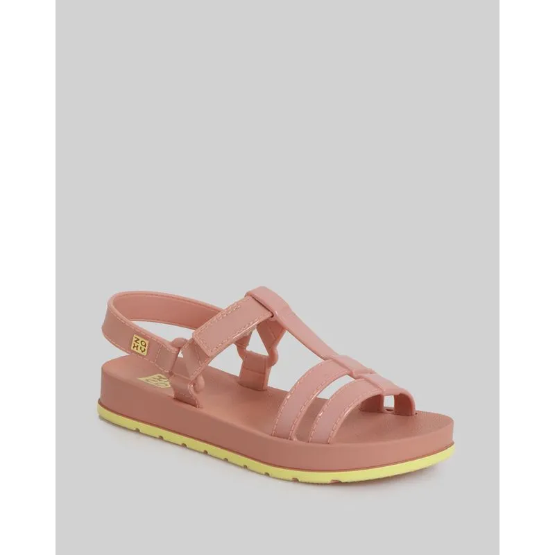Sandália Infantil Papete Zaxy Conectadinha Verde Neon Rosa 30
