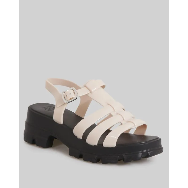Sandália Papete Feminina Tratorada Zaxy Off White 38