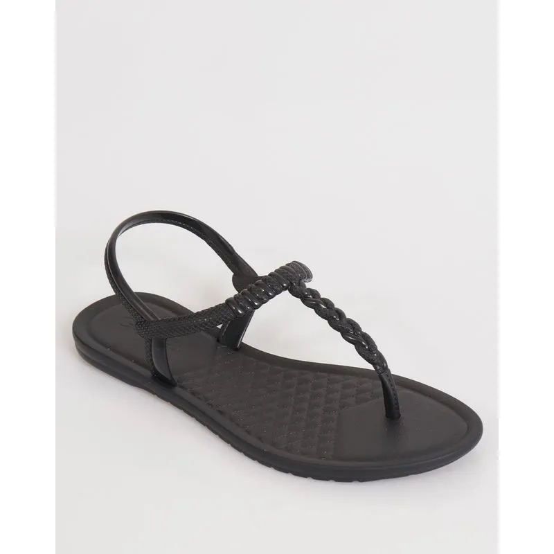 Sandália Feminina Rasteira Grendha Preta 33/34