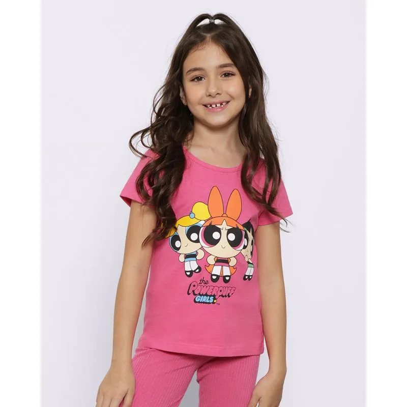 Blusa Infantil Meninas Superpoderosas Cartoon Network Rosa 8