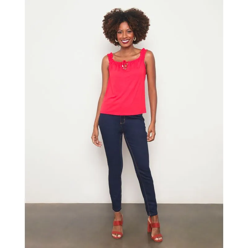 Calça Jeans Skinny Feminina Azul Escuro 40