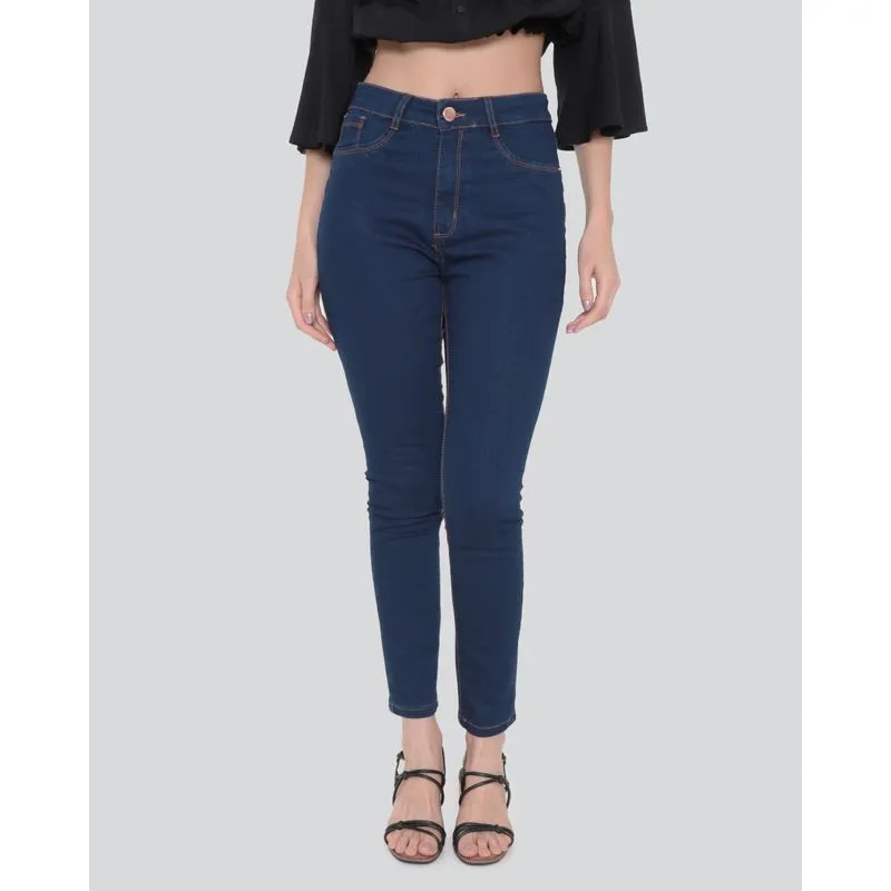 Calça Jeans Feminina Skinny Azul 46