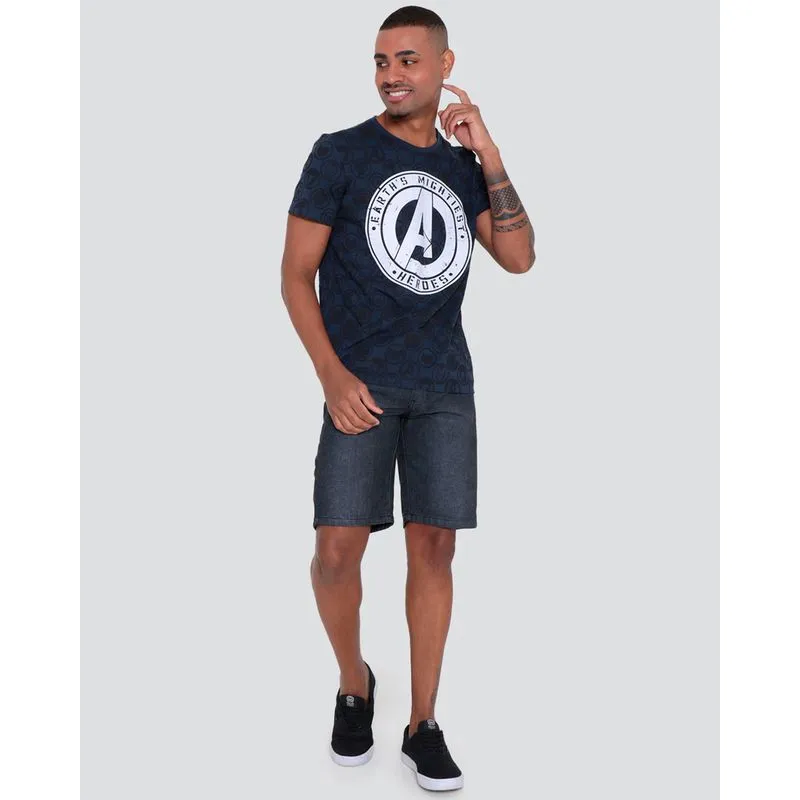 Bermuda Jeans Masculina Reta Preta 36