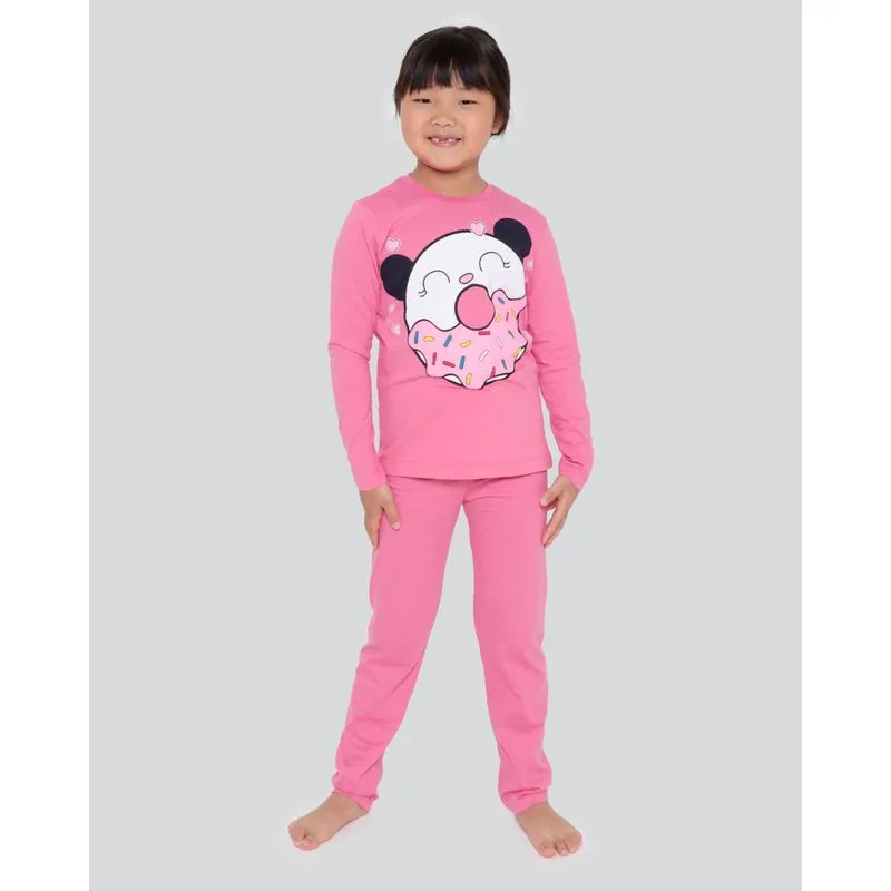 Pijama Infantil Estampa Donuts Rosa 8