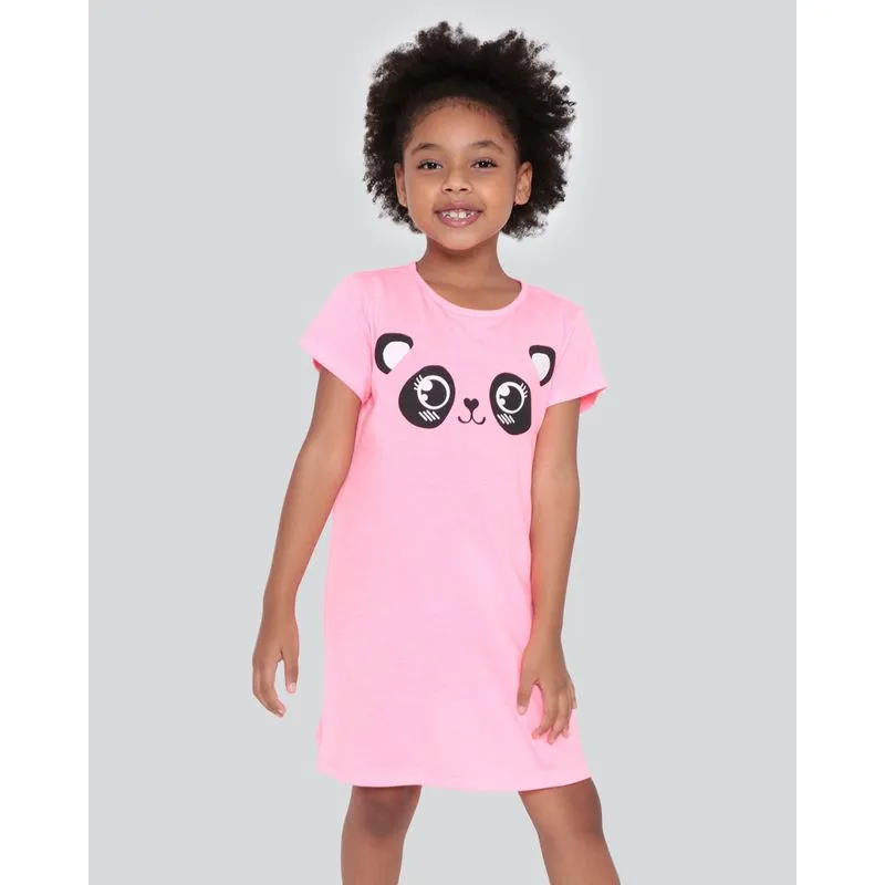 Camisola Infantil Estampa Urso Neon Rosa 6